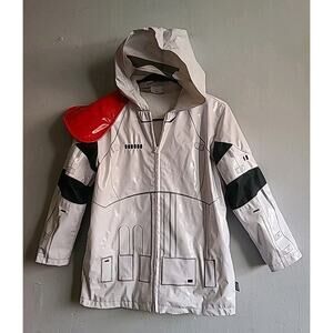 Kid's 7/8 boy's Star Wars Stormtrooper Last Jedi Disney store rain coat jacket